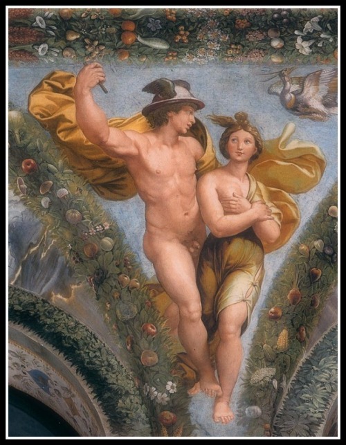 "Mercury Brings Psyche up to Olympus" by Raphael and collaborators (1517-18).