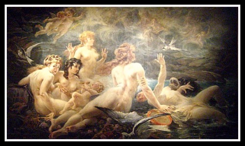 "Les Sirenes visitées par les Muses" by Adolphe La Lyre (19th century).