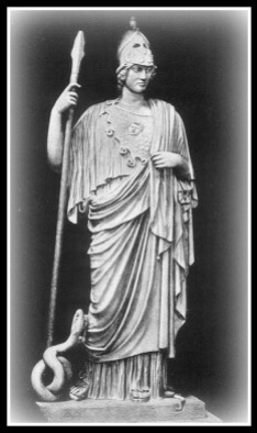 The Athena Giustiniani, a Roman copy of a Greek statue of Athena. Vatican museum.