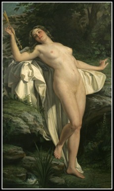 "Diana at her bath" by Alexandre Jacques Chantron (19th Century).