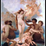 Ichthyocentaurs "The Birth of Venus" by William-Adolphe Bouguereau (1879)The two named ichthyocentaurs were Aphros ("Sea Foam") and Bythos ("Sea Depths"). They were usually portrayed alongside Aphrodite at her birth, like in this painting.