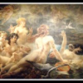 “Les Sirenes visitées par les Muses” by Adolphe La Lyre (19th century). The Sirens , better known here as The Nereids were Fifty beautiful Sea Nymphs. Andromeda´s mother, Cassiopeia had offended these nymphs by boasting that Andromeda was more beautiful than they.