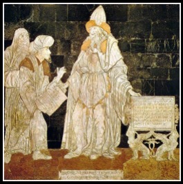 Hermes Trismegistus, floor mosaic in the Cathedral of Siena. 1480s.