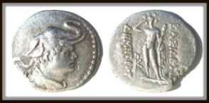 Obol from Greek Classical period (479-336 BC).-